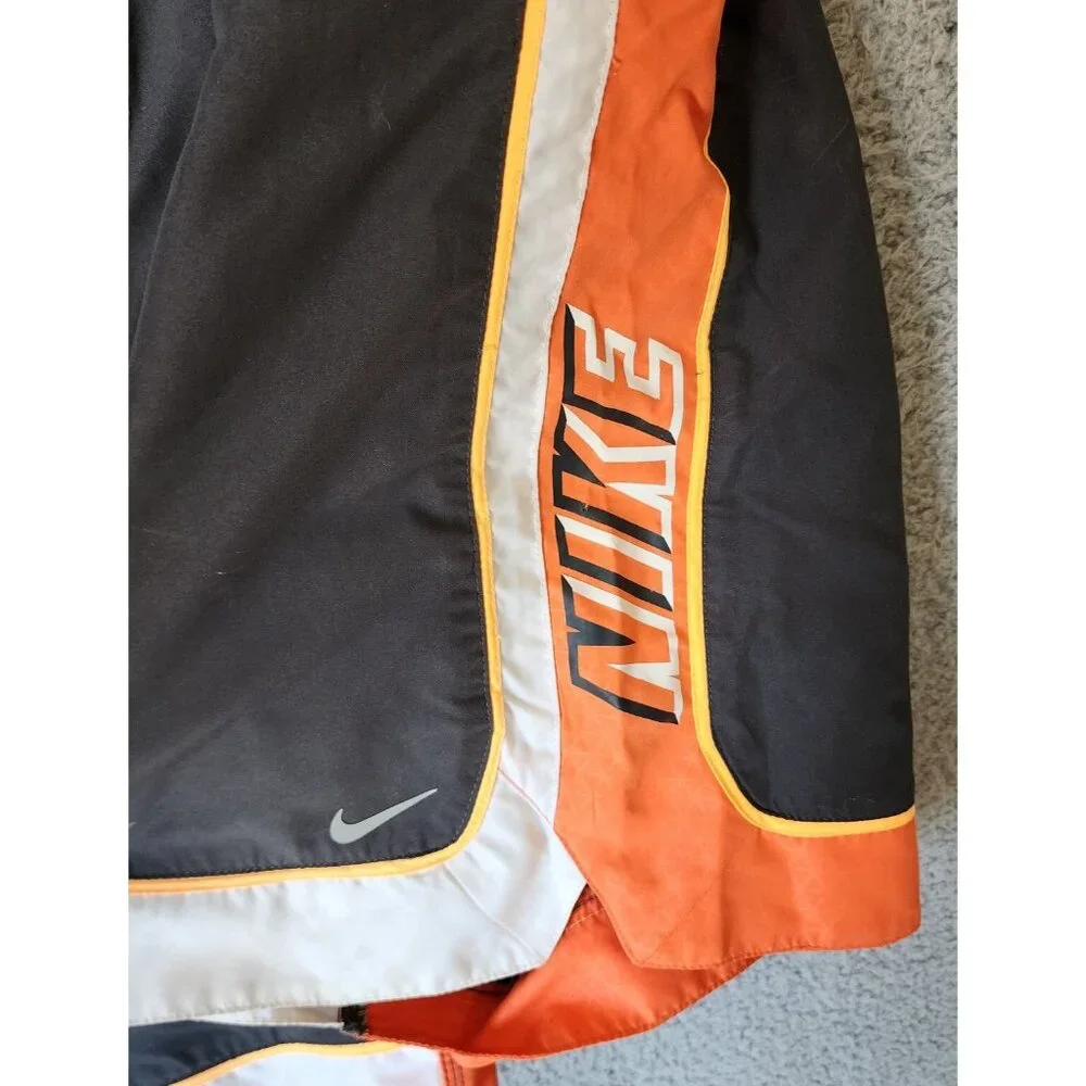 Nike Beach Black &‎ Orange Athletic Lined Board Shorts Swim Trunks Size Large